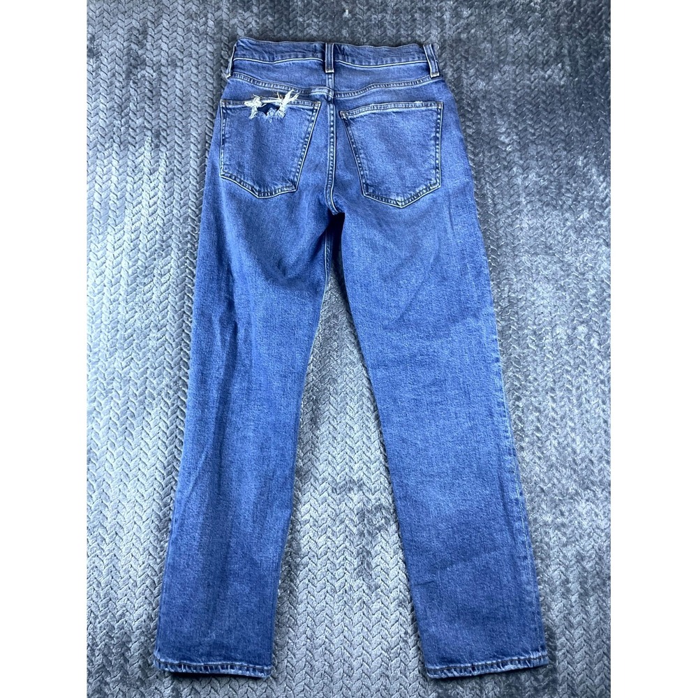 AGOLDE Los Angeles Kye Straight Jeans Womens 25 Blue Crop Mid Rise A9100C-1140